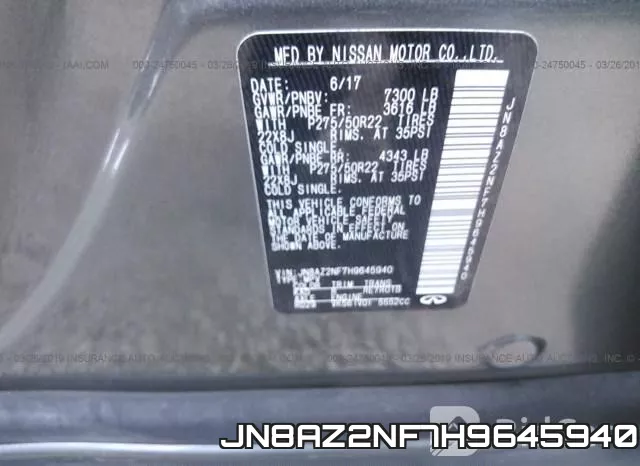 JN8AZ2NF7H9645940 фото 10