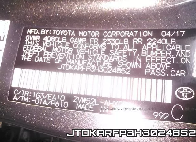 JTDKARFP3H3024852 фото 10