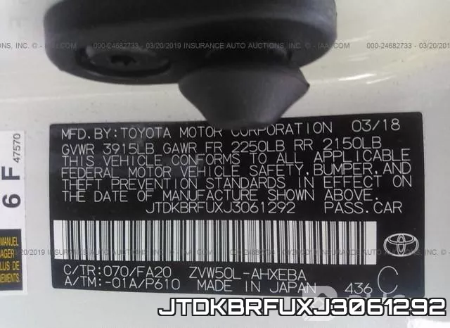 JTDKBRFUXJ3061292 фото 10