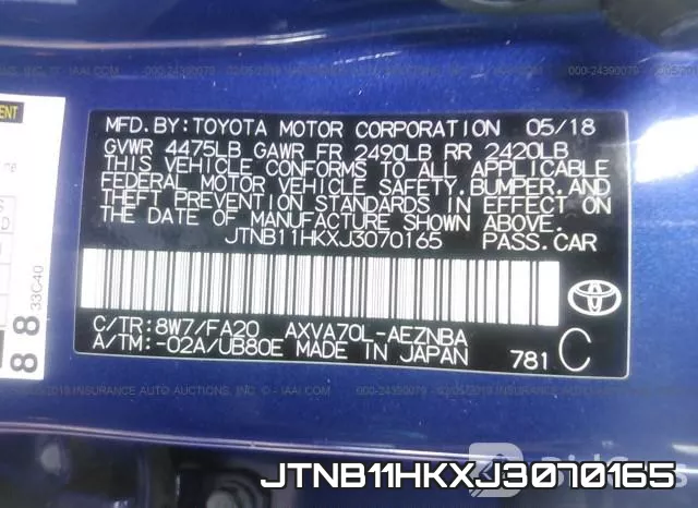JTNB11HKXJ3070165 фото 10