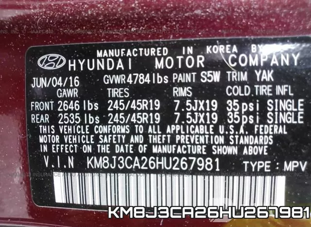 KM8J3CA26HU267981 фото 9