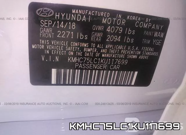 KMHC75LC1KU117699 фото 10