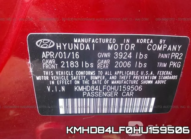 KMHD84LF0HU159506 фото 10