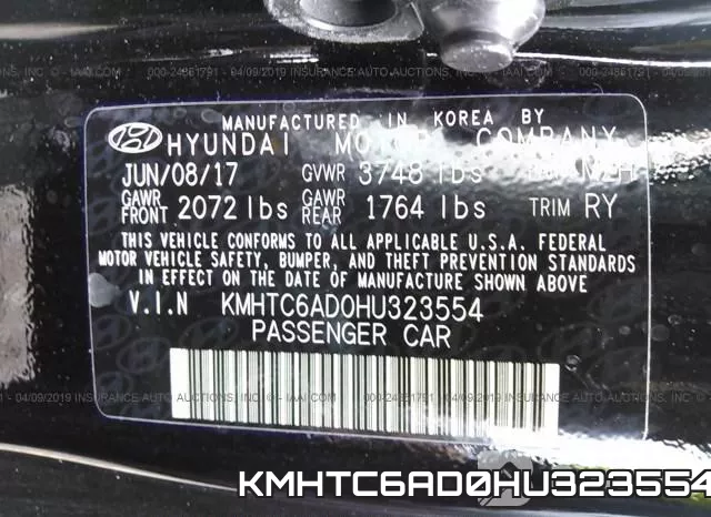 KMHTC6AD0HU323554 фото 10