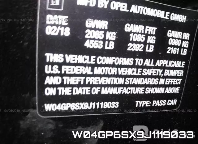 W04GP6SX9J1119033 фото 10