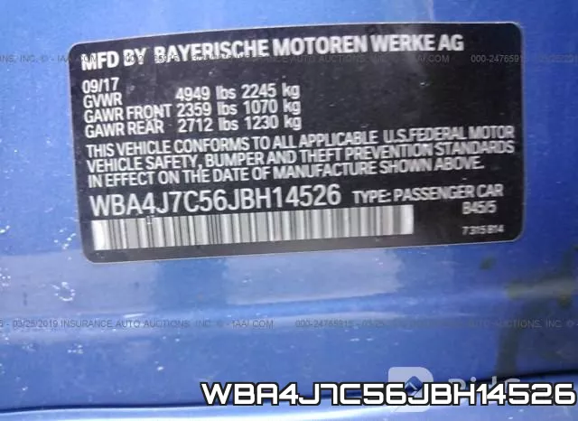 WBA4J7C56JBH14526 фото 10