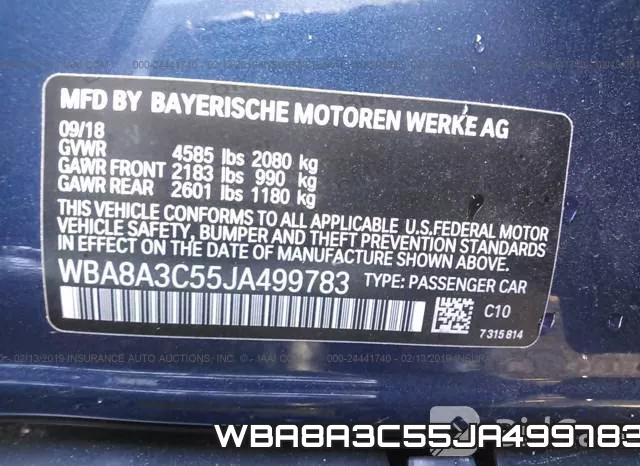WBA8A3C55JA499783 фото 10