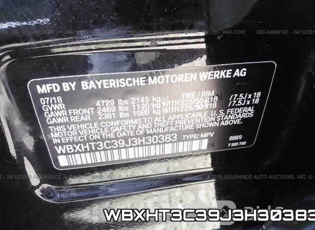 WBXHT3C39J3H30383 фото 10