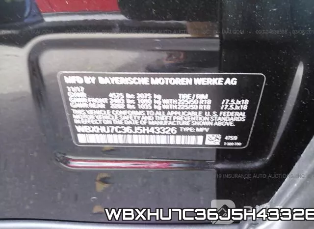 WBXHU7C36J5H43326 фото 10