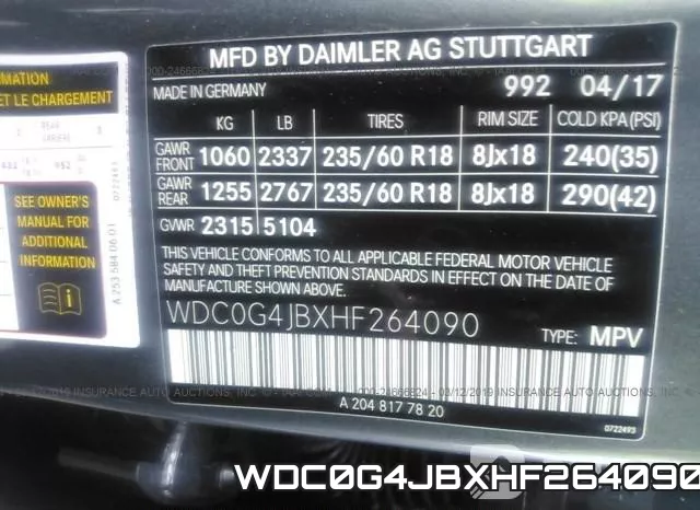 WDC0G4JBXHF264090 фото 10