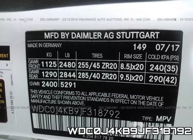 WDC0J4KB9JF318792 фото 10