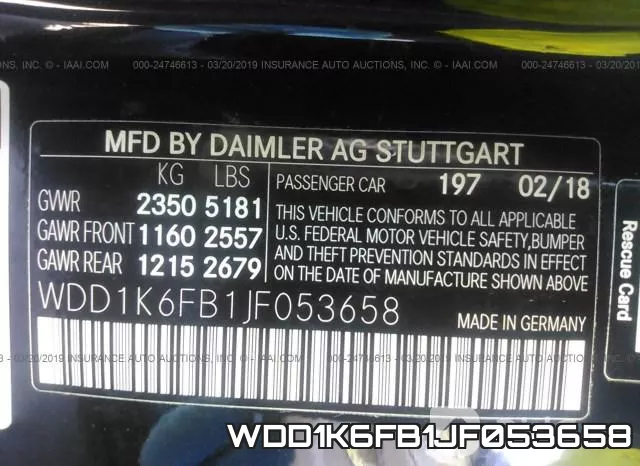 WDD1K6FB1JF053658 фото 10