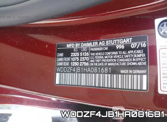 WDDZF4JB1HA081681 фото 10