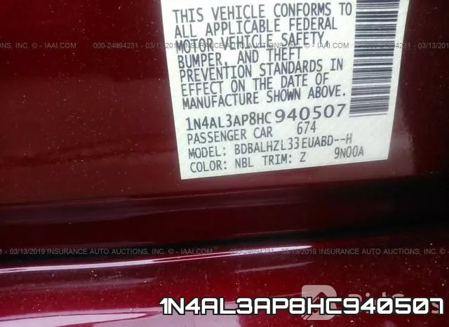 1N4AL3AP8HC940507 фото 10