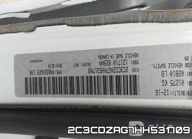 2C3CDZAG7HH531709 фото 10