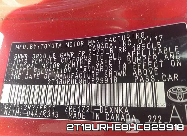 2T1BURHE8HC829918 фото 10