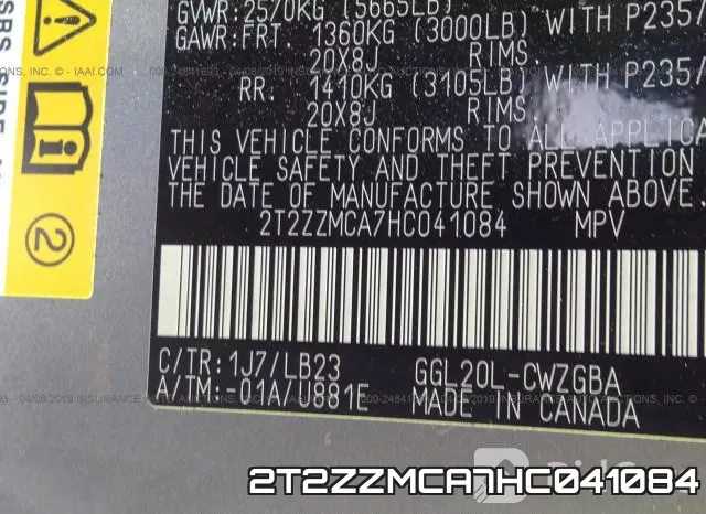 2T2ZZMCA7HC041084 фото 10