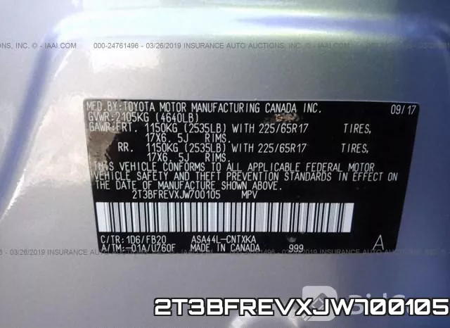 2T3BFREVXJW700105 фото 10