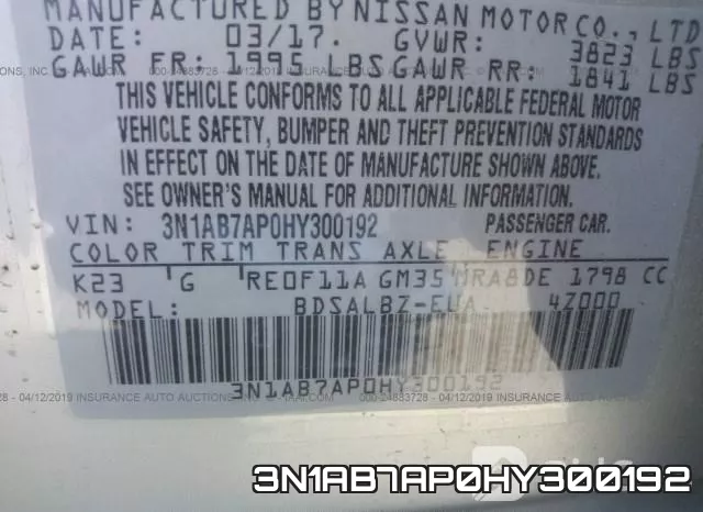 3N1AB7AP0HY300192 фото 10