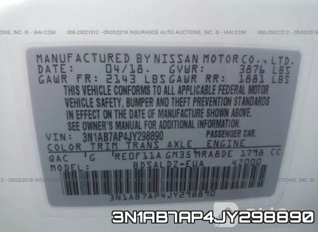 3N1AB7AP4JY298890 фото 10