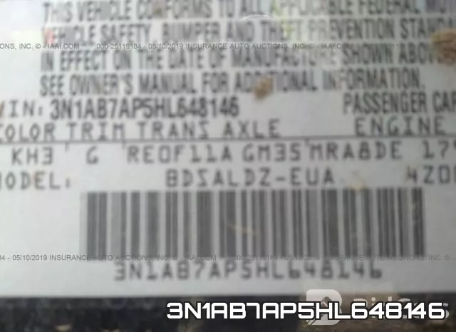 3N1AB7AP5HL648146 фото 10