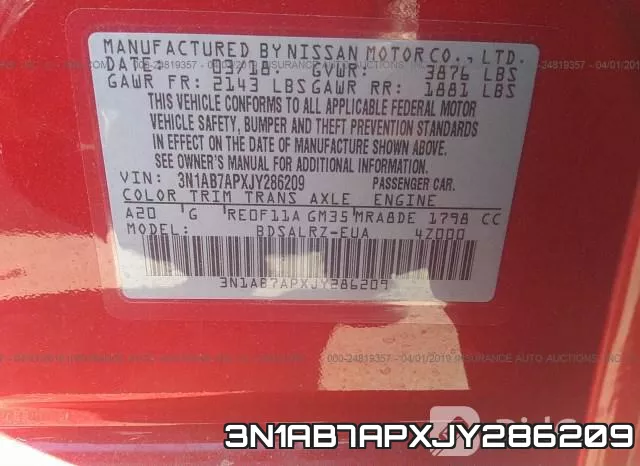 3N1AB7APXJY286209 фото 10