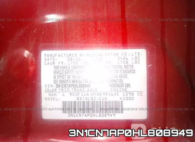 3N1CN7AP0HL808949 фото 10