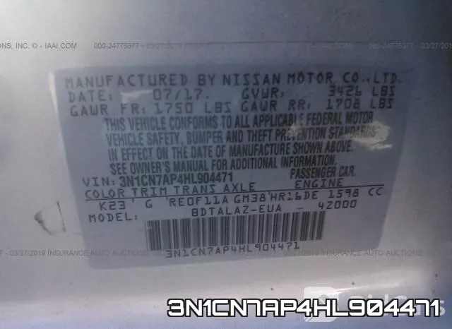 3N1CN7AP4HL904471 фото 10