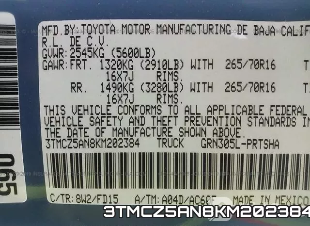 3TMCZ5AN8KM202384 фото 10
