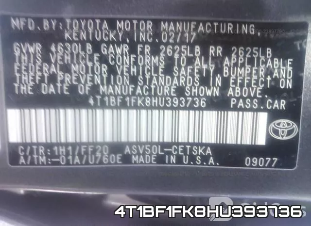 4T1BF1FK8HU393736 фото 10