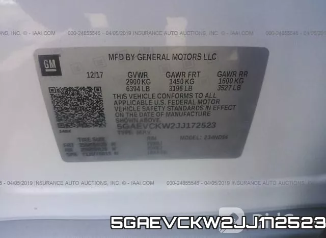 5GAEVCKW2JJ172523 фото 10