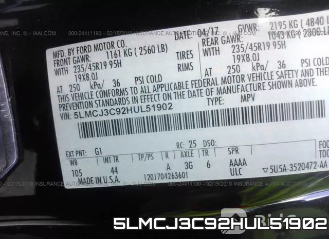 5LMCJ3C92HUL51902 фото 10