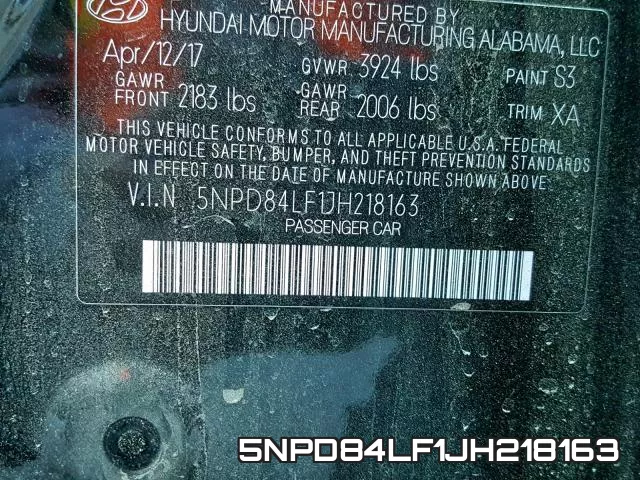 5NPD84LF1JH218163 фото 2