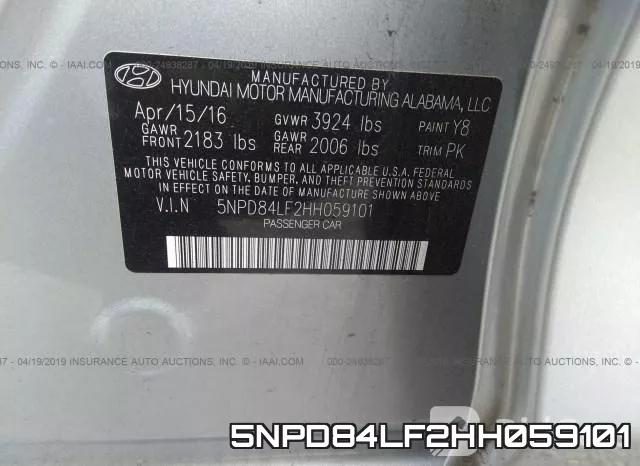 5NPD84LF2HH059101 фото 10