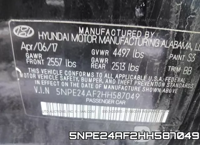 5NPE24AF2HH587049 фото 9
