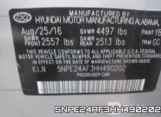 5NPE24AF3HH490202 фото 10