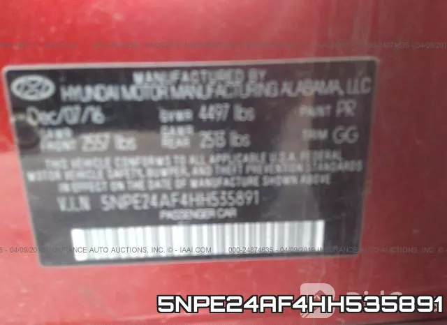 5NPE24AF4HH535891 фото 10