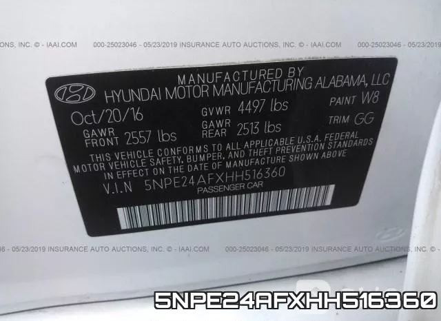 5NPE24AFXHH516360 фото 10