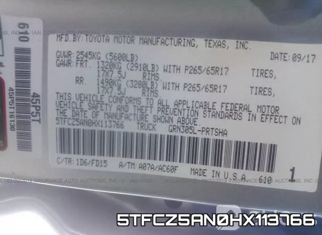 5TFCZ5AN0HX113766 фото 10