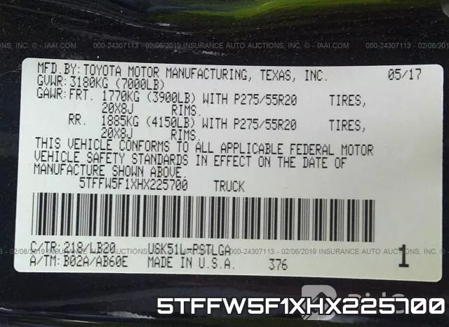 5TFFW5F1XHX225700 фото 10