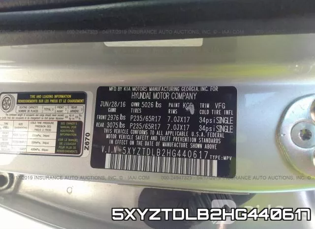 5XYZTDLB2HG440617 фото 10