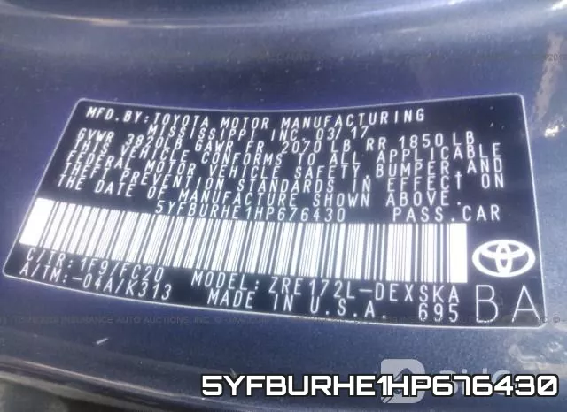 5YFBURHE1HP676430 фото 10