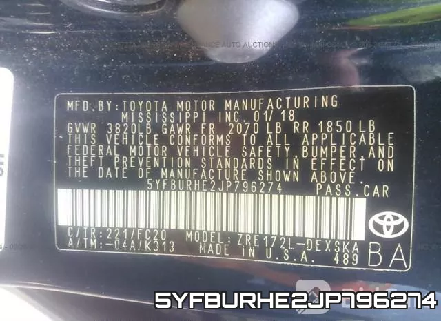 5YFBURHE2JP796274 фото 10