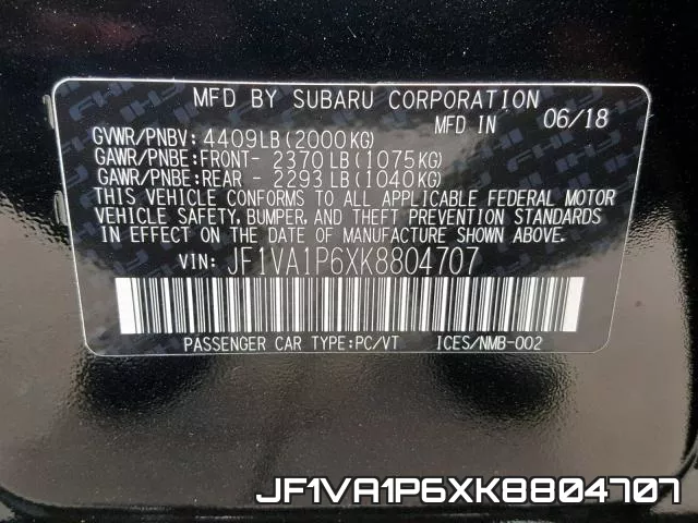 JF1VA1P6XK8804707 фото 2