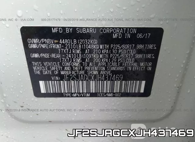 JF2SJAGCXJH437469 фото 10