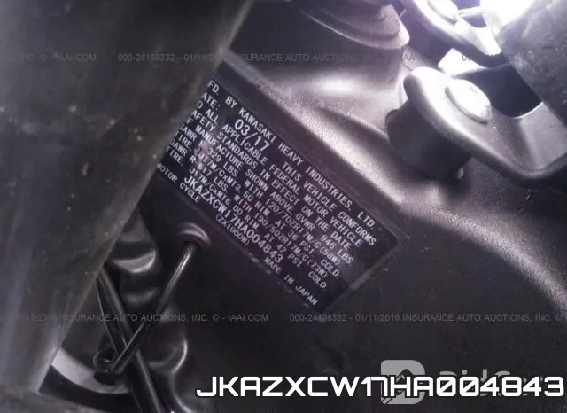 JKAZXCW17HA004843 фото 2