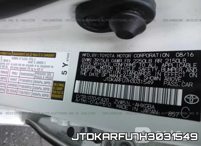 JTDKARFU7H3031549 фото 10