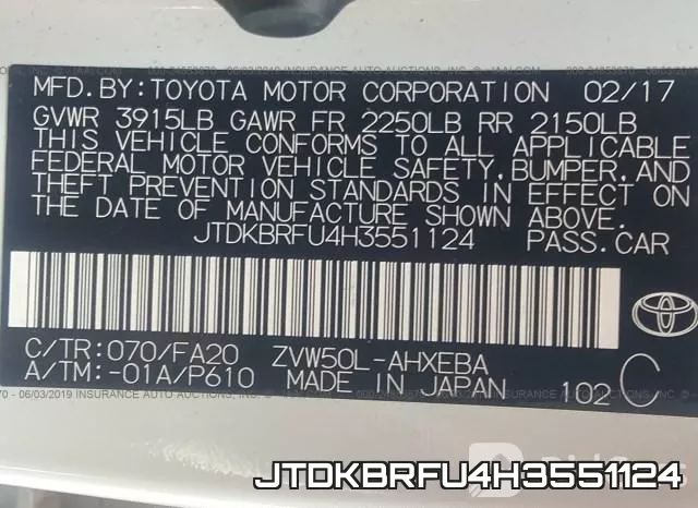 JTDKBRFU4H3551124 фото 9