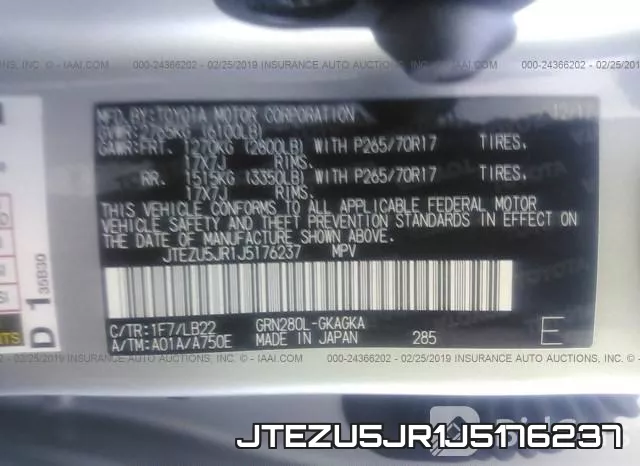 JTEZU5JR1J5176237 фото 9