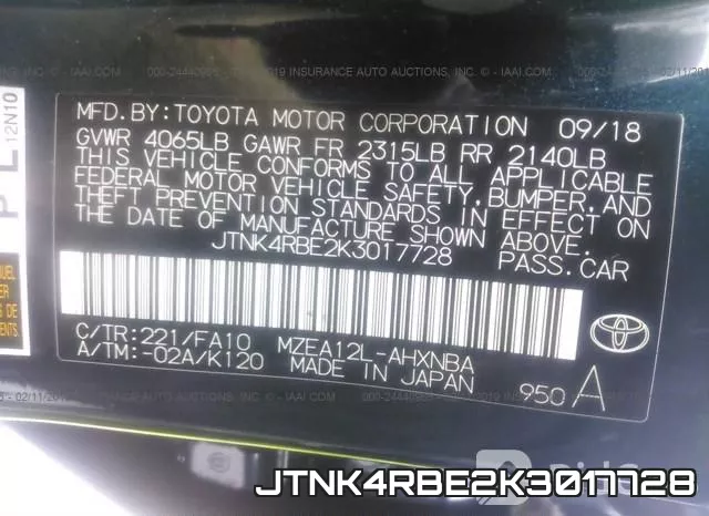 JTNK4RBE2K3017728 фото 10